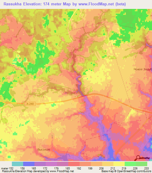 Rassukha,Russia Elevation Map