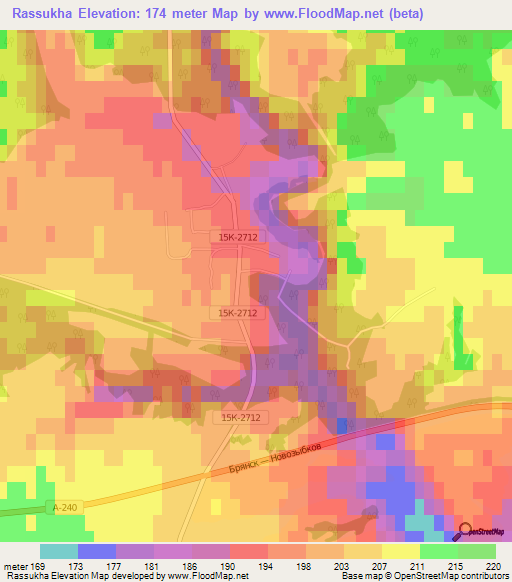 Rassukha,Russia Elevation Map