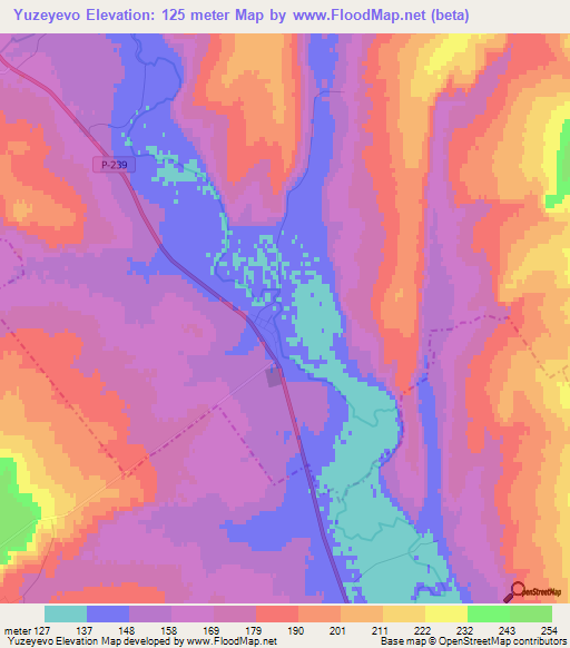 Yuzeyevo,Russia Elevation Map