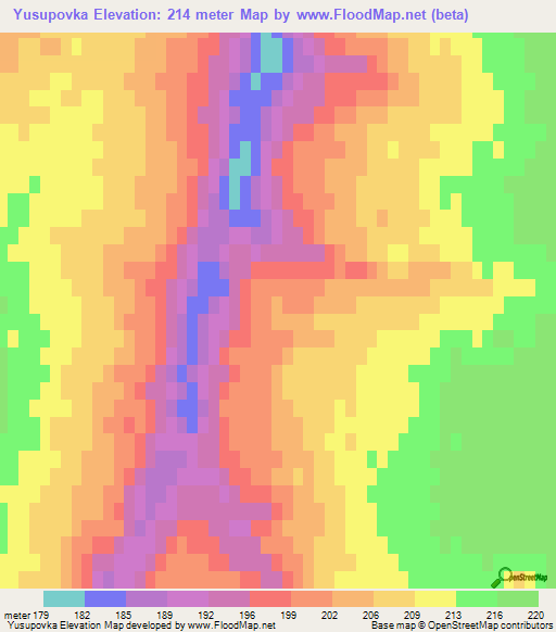 Yusupovka,Russia Elevation Map