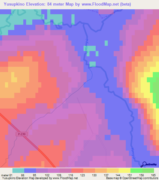 Yusupkino,Russia Elevation Map