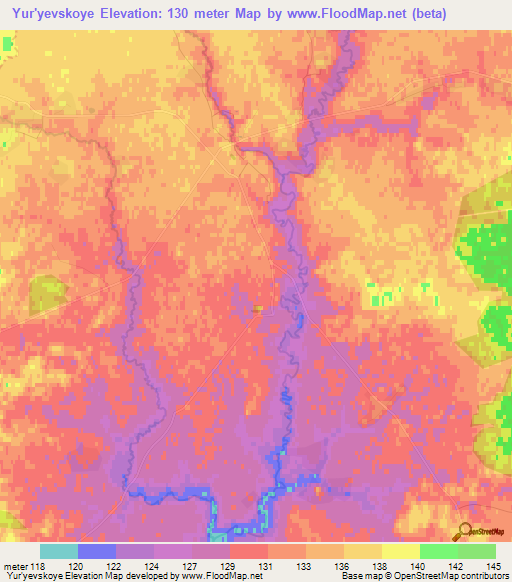 Yur'yevskoye,Russia Elevation Map