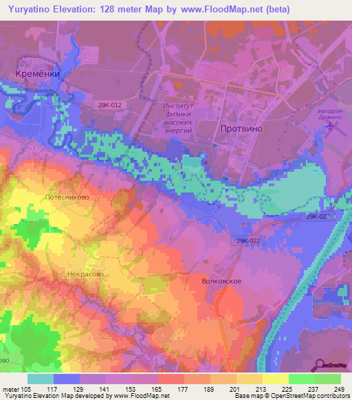 Yuryatino,Russia Elevation Map