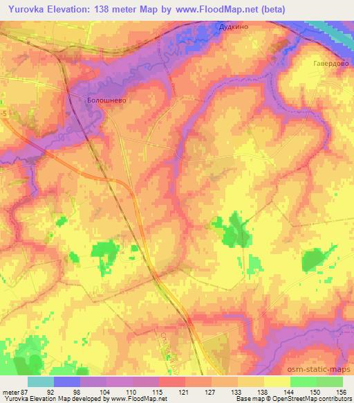 Yurovka,Russia Elevation Map