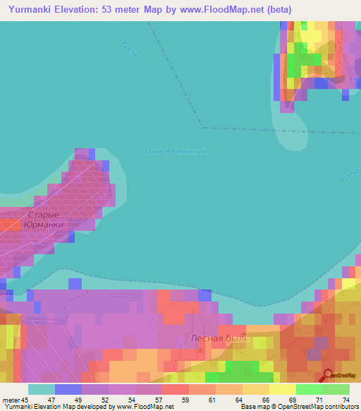 Yurmanki,Russia Elevation Map