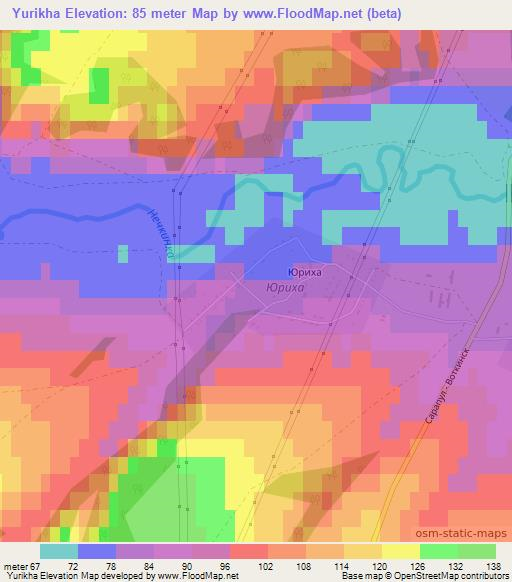 Yurikha,Russia Elevation Map
