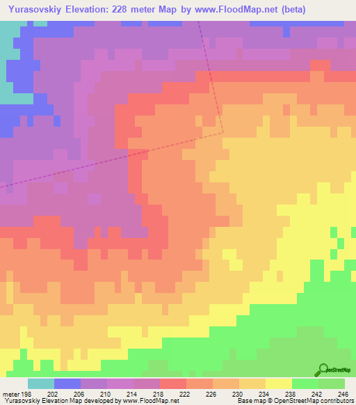 Yurasovskiy,Russia Elevation Map