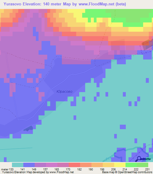 Yurasovo,Russia Elevation Map