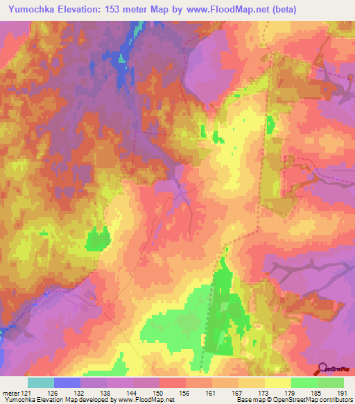 Yumochka,Russia Elevation Map