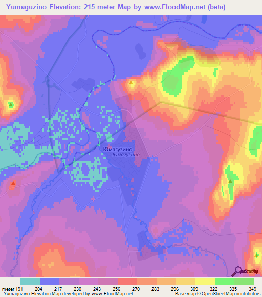 Yumaguzino,Russia Elevation Map