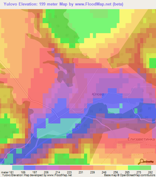 Yulovo,Russia Elevation Map