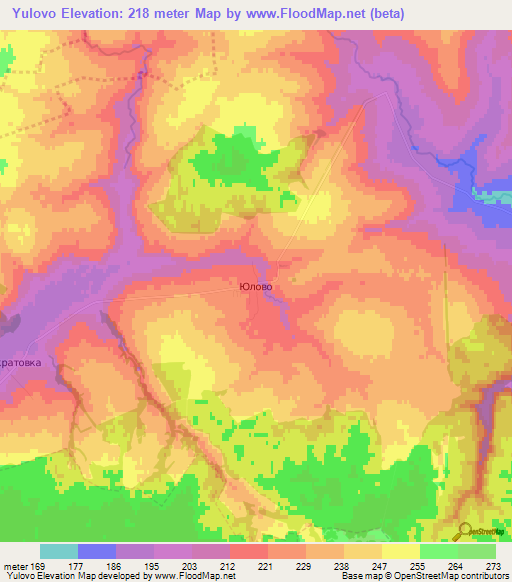 Yulovo,Russia Elevation Map