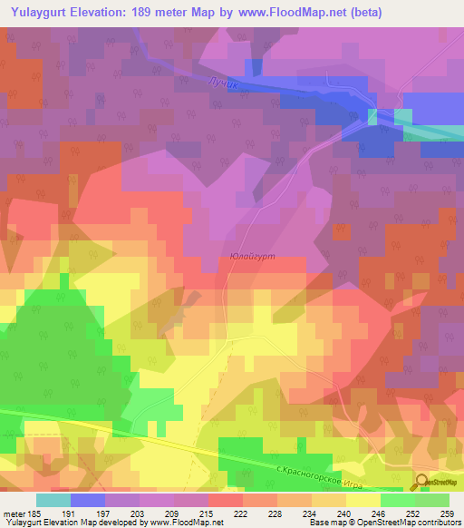 Yulaygurt,Russia Elevation Map