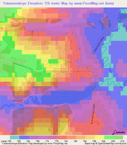 Yukamenskoye,Russia Elevation Map