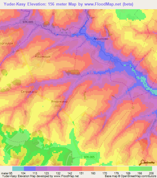 Yuder-Kasy,Russia Elevation Map