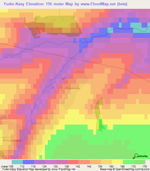 Yuder-Kasy,Russia Elevation Map