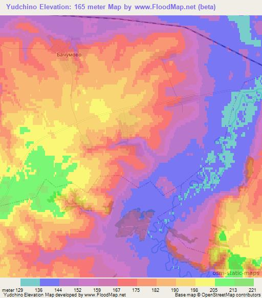 Yudchino,Russia Elevation Map