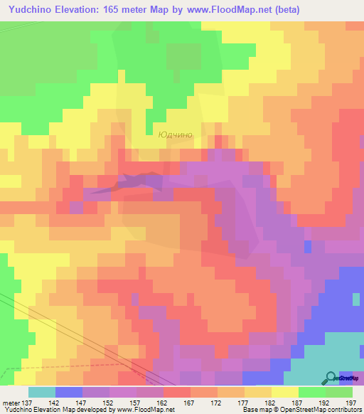 Yudchino,Russia Elevation Map