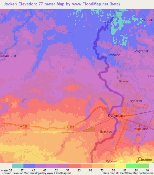 Jocken,Russia Elevation Map