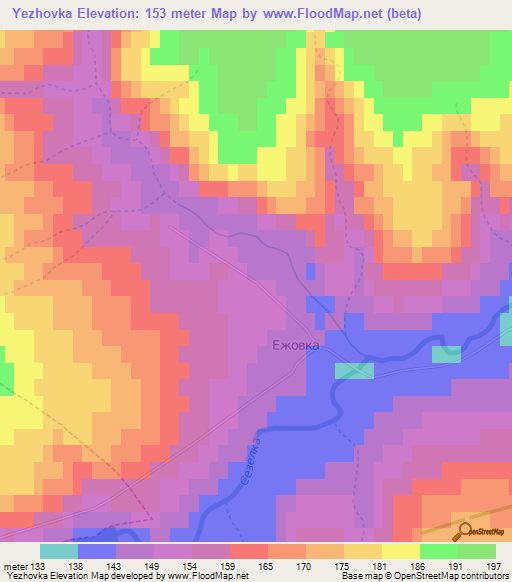 Yezhovka,Russia Elevation Map