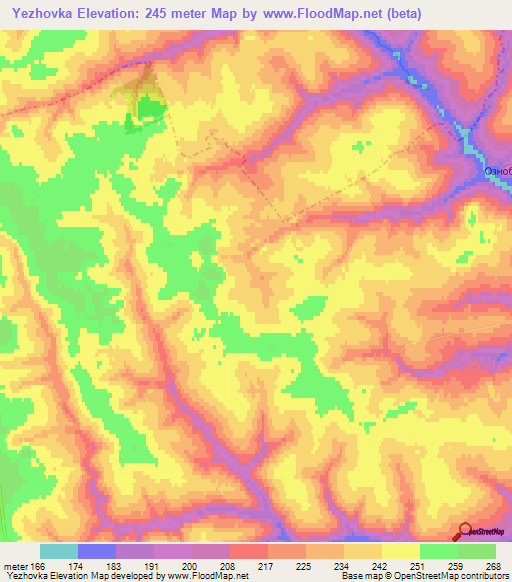 Yezhovka,Russia Elevation Map