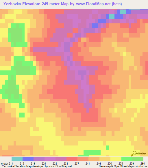 Yezhovka,Russia Elevation Map