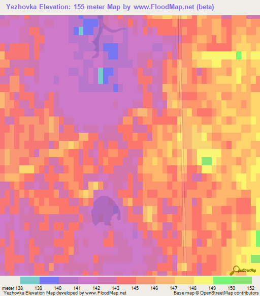 Yezhovka,Russia Elevation Map