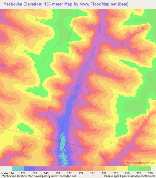 Yezhovka,Russia Elevation Map