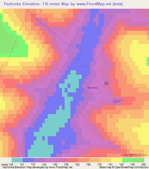 Yezhovka,Russia Elevation Map