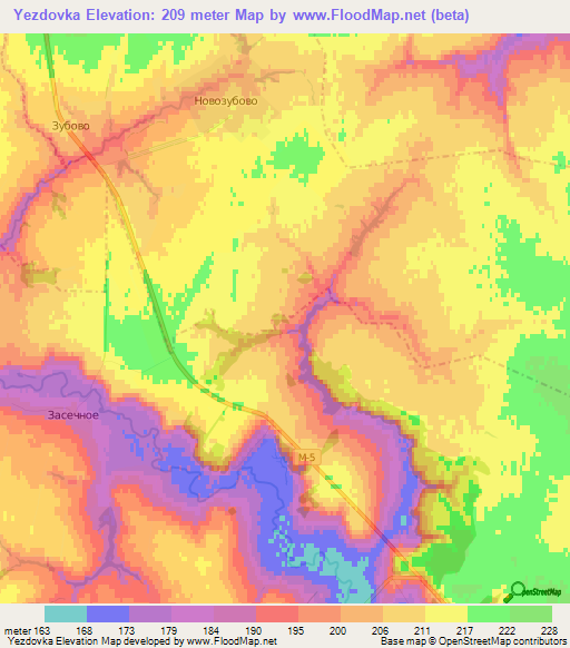 Yezdovka,Russia Elevation Map