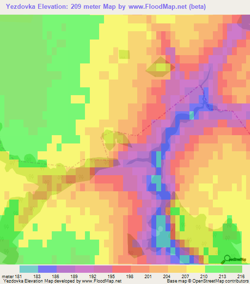 Yezdovka,Russia Elevation Map