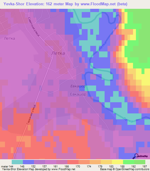 Yevka-Shor,Russia Elevation Map