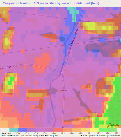 Yesipovo,Russia Elevation Map