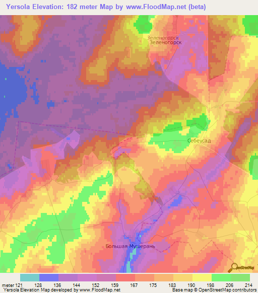 Yersola,Russia Elevation Map