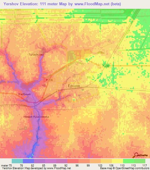 Yershov,Russia Elevation Map