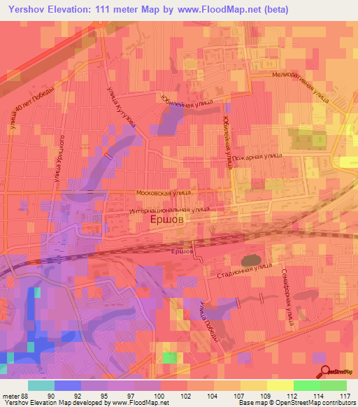 Yershov,Russia Elevation Map