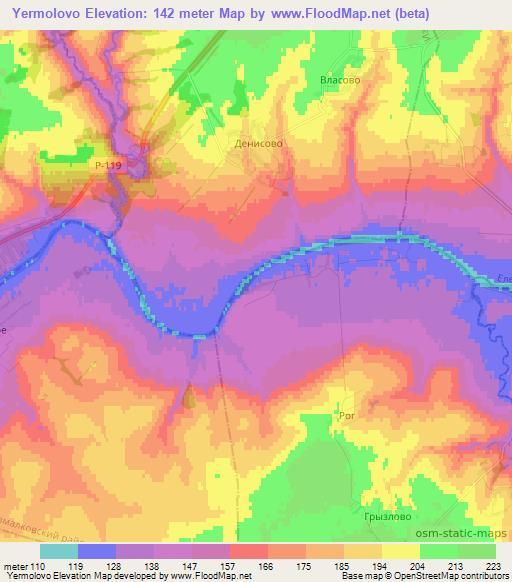 Yermolovo,Russia Elevation Map