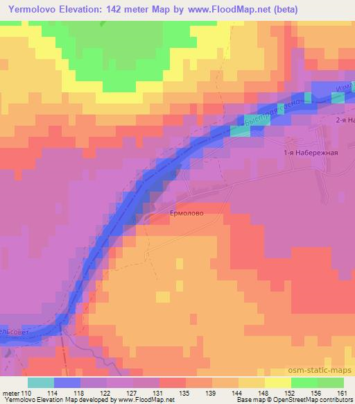 Yermolovo,Russia Elevation Map