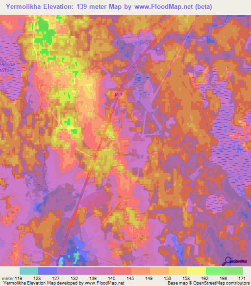 Yermolikha,Russia Elevation Map