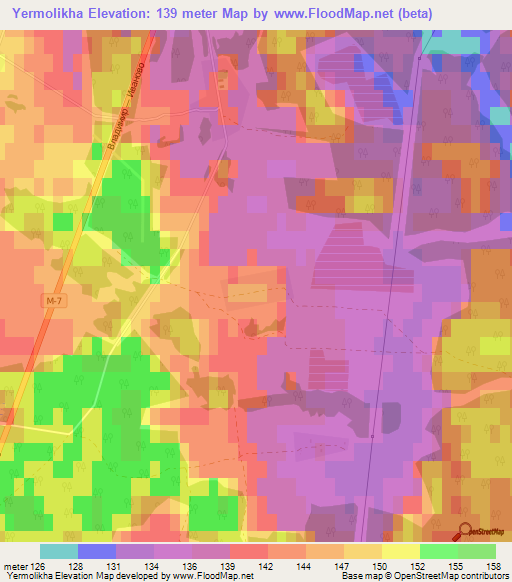 Yermolikha,Russia Elevation Map