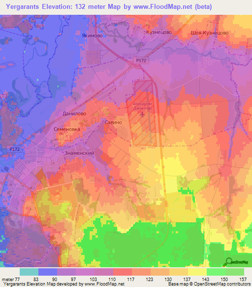 Yergarants,Russia Elevation Map