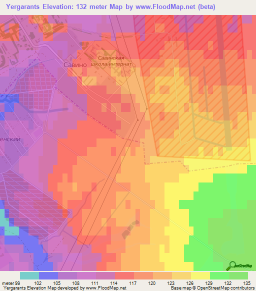 Yergarants,Russia Elevation Map