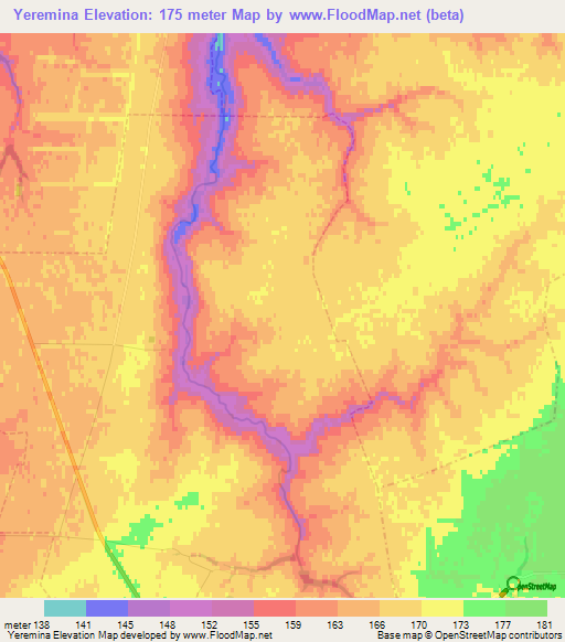 Yeremina,Russia Elevation Map