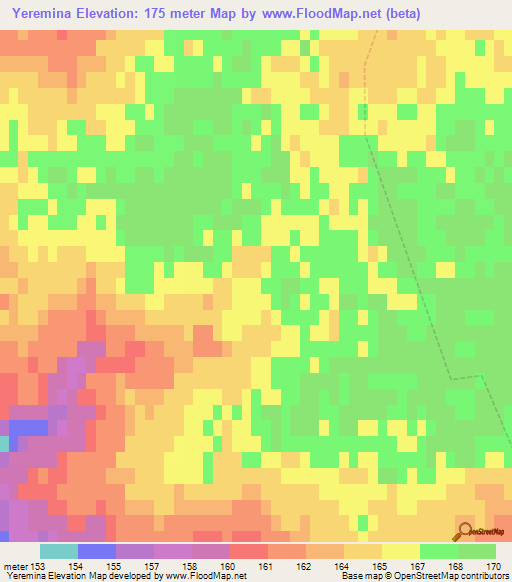 Yeremina,Russia Elevation Map