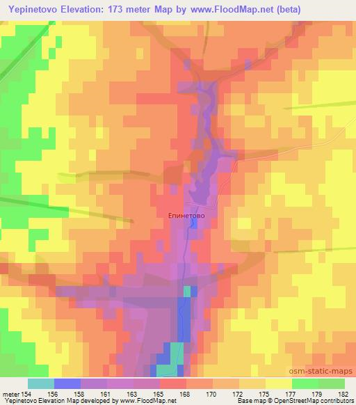 Yepinetovo,Russia Elevation Map