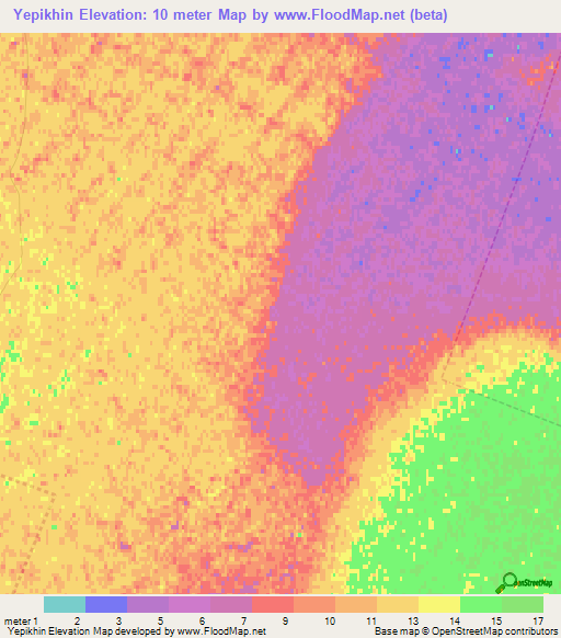 Yepikhin,Russia Elevation Map