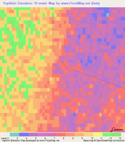 Yepikhin,Russia Elevation Map