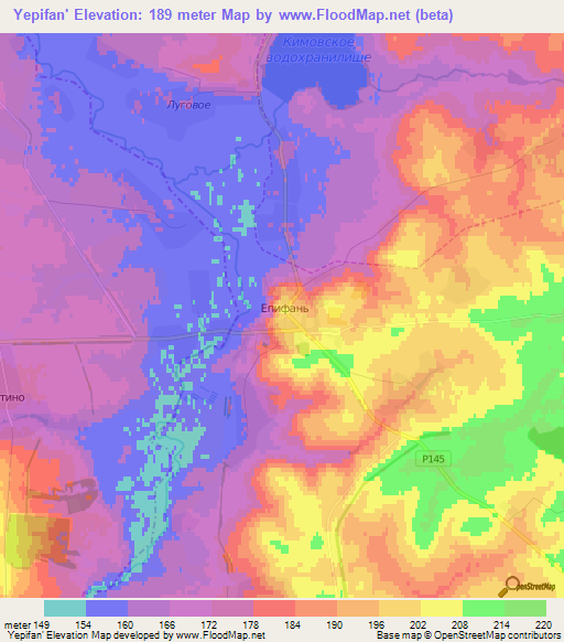 Yepifan',Russia Elevation Map