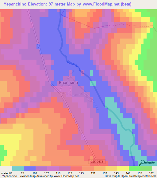 Yepanchino,Russia Elevation Map