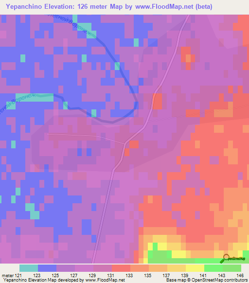 Yepanchino,Russia Elevation Map